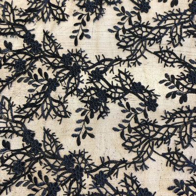 CIP S MARIE DSN # FLOWERS & LEAVES 91213 # BLACK