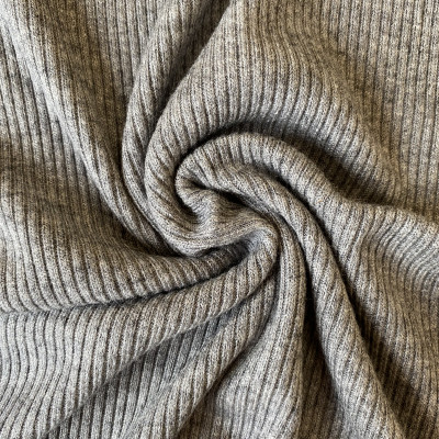 JQD KNIT VIS RIB DSN # STR # GRAY
