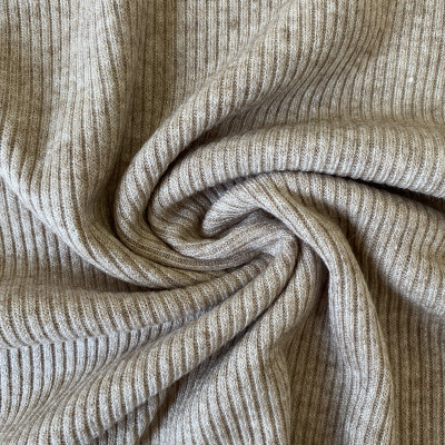 JQD KNIT VIS RIB DSN # STR # BEIGE