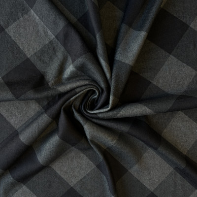 POLY KNIT OMEGA DGT PRT DSN # CLASSIC CHECKS # GRAY