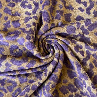 VELUR W SOFT ANIMAL PRT DSN # LEOPARD # BROWN BLACKBERRY