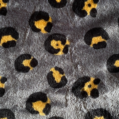 POLAR FUR NEW PRT DSN # LEOPARD # D GRAY