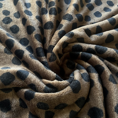 POLAR FUR NEW PRT DSN # DOTS # BROWN BLACK