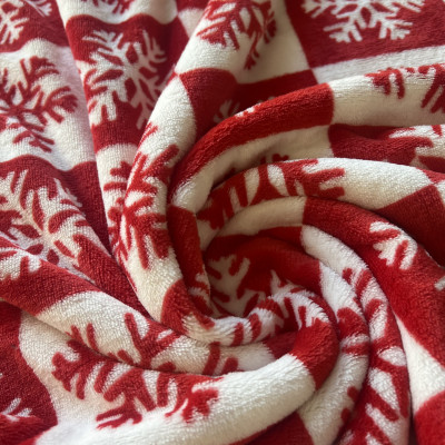 POLAR FUR NEW PRT DSN # SNOWFLAKE # RED