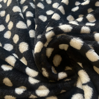 POLAR FUR NEW PRT DSN # DOTS # BLACK WHITE