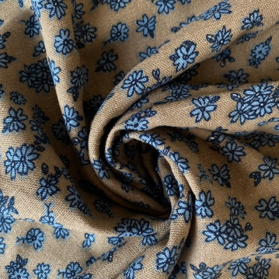 LAN VISKOZA 10 PRT DSN # S FLOWERS # BEIGE