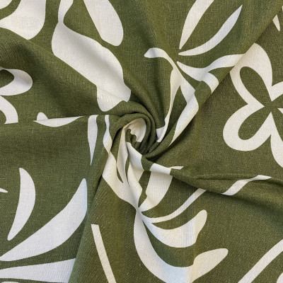 LAN VISKOZA 10 PRT DSN # MEADOW FLOWERS # OLIVE