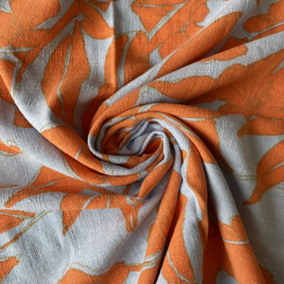 LAN V STONE PRT DSN # LEAVES # BLUE ORANGE