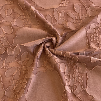 POLY KNIT URAGIRI JQD DSN # FLOWERS 63897 # BROWN