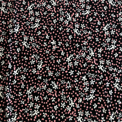 POLY KNIT SOFT ELY PRT DSN # 9 S FLOWERS # BLACK ROSE