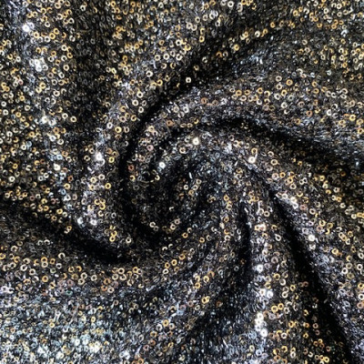 POLY KNIT BELLY GLAM DSN # 9928 # BLACK GOLD SILVER