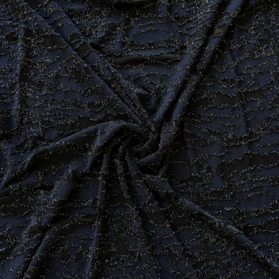 POLY KNIT URAGIRI METALIC DSN # NET # NAVY
