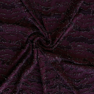 POLY KNIT URAGIRI METALIC DSN # NET # BORDEAUX