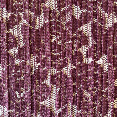 CIP S PLISE DSN # 0263 # FLOWERS BURGUNDY