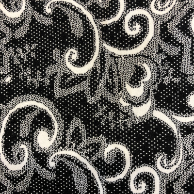 FUTER VIS 2403 LIKRA PRT DSN # FLOWER # BLACK WHITE OFF